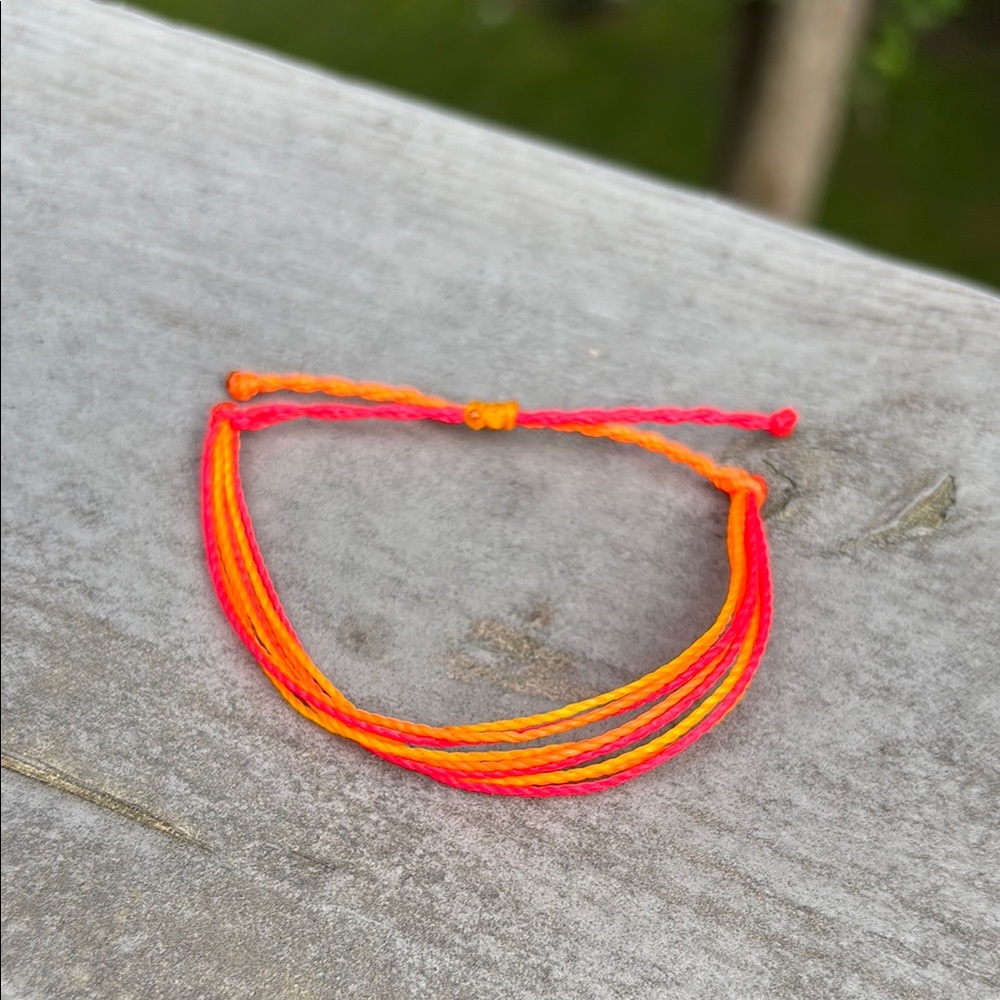 Adjustable Friendship Waxed Cord Waterproof Summer Bracelet in “Summer Sunrise”